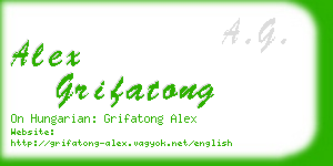 alex grifatong business card